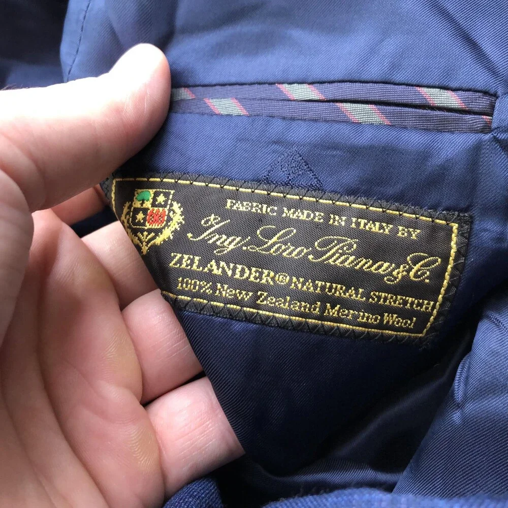 Cremieux Blazer Mens 42L Blue Plaid Loro Piana Wool Sport Coat Jacket Canada